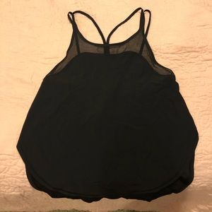 Lululemon strappy back, flowy top.